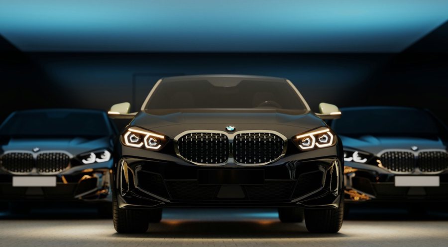 Black BMW executive saloon