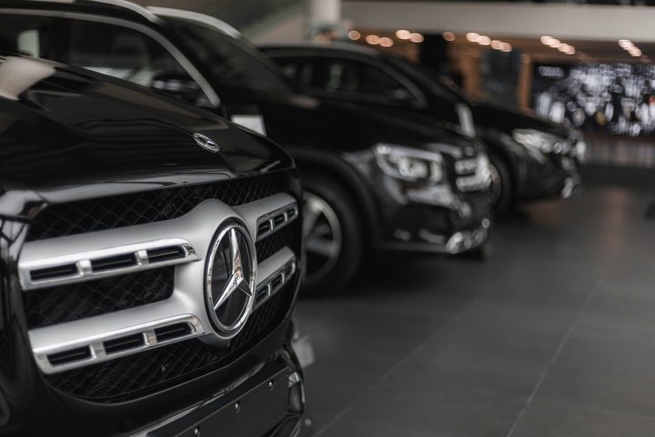 Mercedes-Benz star grille close-up